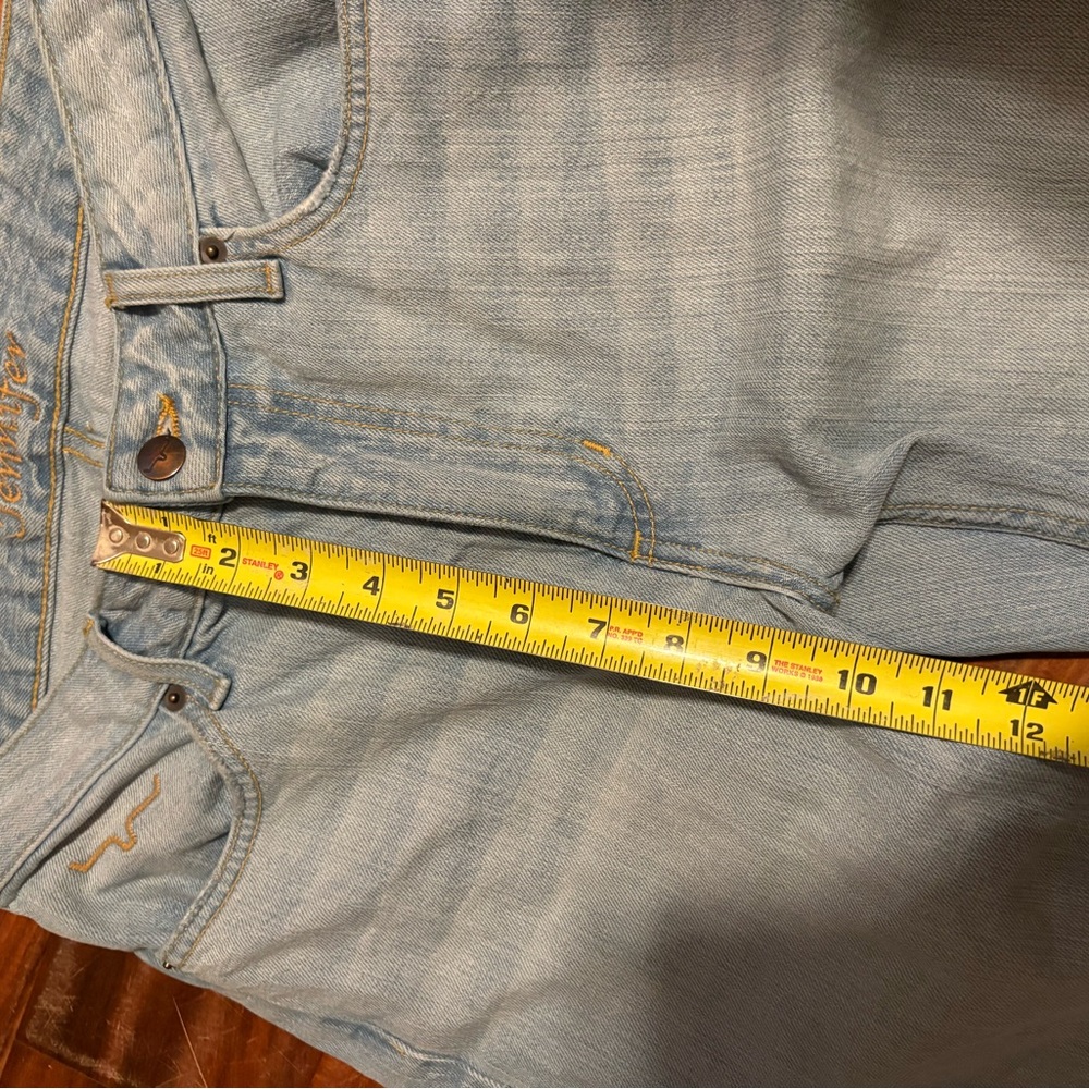 Kimes Ranch Jennifer Jeans 4/30 High Rise Flare Light Wash Raw Hem (0992) - Picture 4 of 10